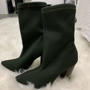 Steve Madden olive sock bootie